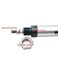 Sydien   Mini cilindro neumático de doble acción con conector Y y 2 piezas de montaje rápido neumático