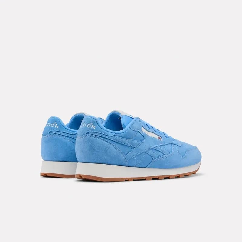 Unisex Classic Leather Sneaker, PERIBLUE/Chalk/Gum, 35 EU