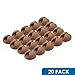 ROK Hardware Multipurpose Silicone Cable Clip Grip Wire Cord Type USB Desk Wall Desktop Organizer Charger Holder (20 Pack, Brown)
