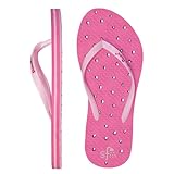 Showaflops Womens' Antimicrobial Shower & Water Sandals for Pool, Dorm and Gym - Hearts