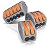 222-413 | WAGO Lever-Nuts® | Original Lever-Operated Splicing Connector | for Solid and Stranded Conductors | 3-Conductor with Operating levers | 28-12 AWG | Gray housing | [Box of 50 Pieces]