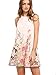 Floerns Women's Scoop-Neck Floral Sleeveless Short Straight Dress, Beige, Small