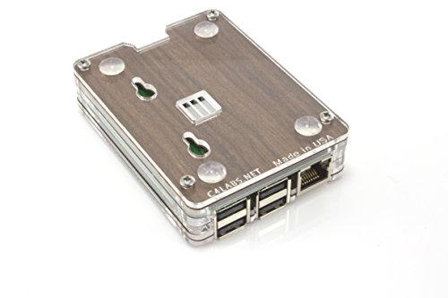 Zebra Walnut Clear~ Raspberry Pi3, 2 and B+ with Heatsinks & GPIO access by C4Labs