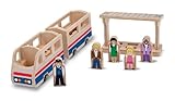 Melissa & Doug Whittle World Wooden Train Station Platform Play Set (9 pcs)