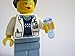 LEGO Female Scientist Minifigure with Custom Blue Test Tube