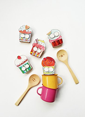 DIY Cupcake Matchbox-cards - Set of 5 - Do It Yourself Sweet Treats Greeting Cards - Assorted Boxed Card Set for Kids, Food lovers - All Occassion Cards - DY007