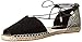 ALDO Women's DELIAS Espadrille Sandal, Black Suede, 6.5 B US