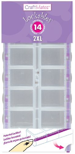 Craft Mates Lockables 2xl Organizer 14 Compartments-9.25x4.25x1.25