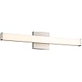 WAC Lighting Slim LED 24in Bathroom Vanity & Wall Light with 5CCT Selectable Color Temperature in Brushed Nickel