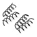 CJESLNA 10x Black Spiral Hair Pin Clip Bun Stick Pick for DIY Hair Style/Sleek and Compact Alloy Construction, Designed to Fit for All Hair Type, Especially for Long Hair