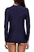 Sociala Women's Zip Front Long Sleeve Rashguard Swimsuit Top UPF 50+ Swim Shirt