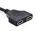 REDGO HDMI Male To Dual HDMI Female 1 to 2 Way Splitter Adapter Cable Converter For HDTV,Support Two TVs The Same Time,Signal 1 in 2 Out