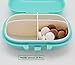 Meta-U Deep 4 Compartments Plastic Pills/Vitamins Organizer Box (Blue)