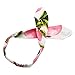 Fubin Baby Girl's Floral Print Ruffles Romper Summer Clothes With Headband,Pink Lemon,7-12 months