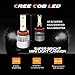 FANTELI 9005 (HB3) 8000K Ice Blue LED Headlight Bulbs All-in-One Conversion High Beam Kit - 72W 8000LM 9145/9140/H10 Fog Driving Lights Extremely Bright