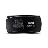 CH4x4 Rocker Switch Jeep Wrangler JK Rear Lights Symbol – Horizontal - White LED