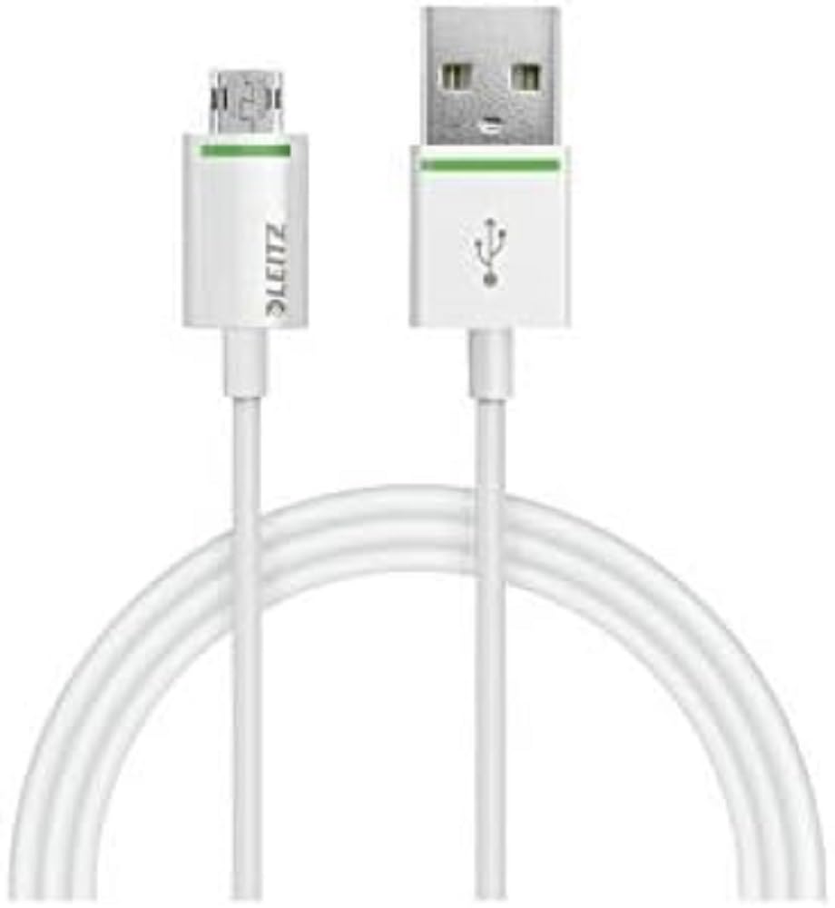 Leitz 62160001 1 m Micro USB Reversible Cable - White