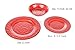 Yinshine Melamine Dinnerware Set - 12pcs Red Plates and Bowls Set, Service for 4