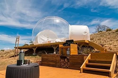 Inflatable Bubble Tent Transparent D-Ring Single Tunnel Bubble House Dome  Greenhouse 2-3 People Tent for Camping w/Blower for Indoor/Outdoor Family 