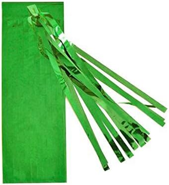 Somnr 5pcs 14 Inch Tissue Paper Tassel Garland Diy Wedding Decoration Paper Flower Decorations Birthdays Party Decorations Event Gift Pack (Shinny Green)