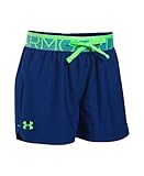 Under Armour Girls' Play Up Shorts, Caspian/Lime Light (403), Youth Medium