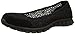 Skechers Sport Women's Sweetpea Slip-On Flat,Black Mesh/Suede/Charcoal Trim,9 M US