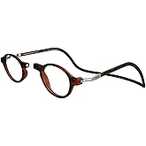 CliC Magnetic Classic Reading Glasses, Grey, +1.75
