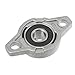 uxcell 4pcs KFL000 10mm Zinc Alloy Self Aligning Pillow Block Flange Bearing