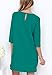 Kissky Women's Solid Concert 3/4 Sleeve Twin Pockets Shirt Loose Tshit Dress