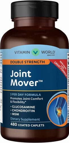 Vitamin World Double Strength Joint Mover | Joint Support Nutritional Supplement feat. Glucosamine, MSM, Chondroitin to Support Joint Comfort and Flexibility, 480 Caplets