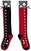 DC Comics Harley Quinn Faux Lace Up Knee High Boot Socks with Cuff Multi color sock size(9-11)