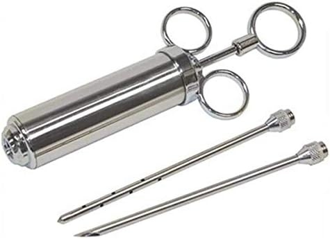 Meat Syringe Marinating Syringe Meat Syringe Set, Stainless Steel,Frying Syringe Marinating Syrup 60 Ml for Beef, Chicken [Energy Class A]