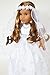 6 Piece Communion Dress Gown Compatible with American Girl Dolls Complete with Accessories- 18 Inch Doll Clothes Communion Dress Gown