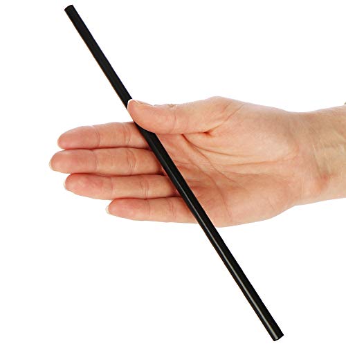 COM-FOUR® 500x Trinkhalme - Strohhalme in schwarz/weiß - Lebensmittelecht (500 Stück - schwarz/weiß) – Bild 3