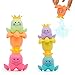 Yansion Baby Stacking Bath Toys Nesting Cups Toddler Water Playing Octopus Rain Educational Toy