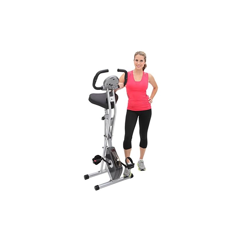 exerpeutic folding magnetic upright bike with pulse review