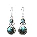 Natural Labradorite Silver Plated Dangle Earrings for Women - Round Gemstones Dangle & Drop Earrings Handmade Jewelry - Gift for Wedding Anniversary Christmas
