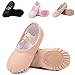 Ruqiji Leather Ballet Shoes for Girls/Toddlers/Kids/Women, Full Sole Leather Ballet Slippers/Dance Shoes