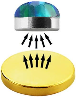 Magnetic Monroe Labret Nose Ear Stud Ring 3mm Faux Blue/Green Opal Stone