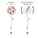 HEYGOO Floral Series Retractable Badge Holder, ID Badge Reel Cord with Alligator Clip (3 Pack)