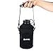45 Degree Latitude Beer Growler 64oz Protective Carrier Tote Black Nylon & Neoprene Sleeve with Shoulder Strap (Bottle Sold Separately) Fits