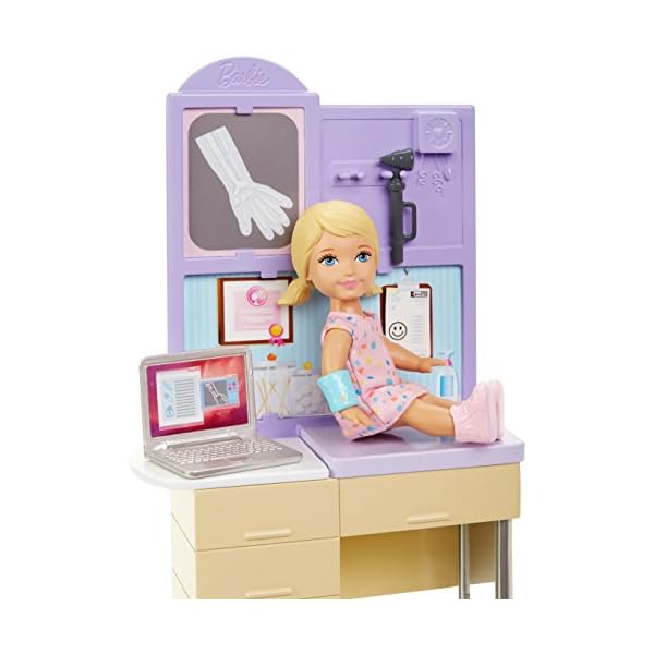 Barbie Mattel DKJ12 - Modepuppen, Ich wäre gern, Kinderärztin Spielset – Bild 3