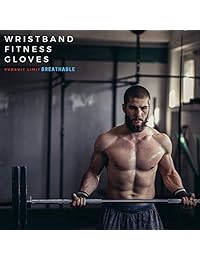 NH Weight-Lifting Workout Gloves with Wrist Wraps   Gym Crossfit Fitness Training Hand Grips Accessories   Support Power Weight Lifting, Rowing, Pull Up for Men & Women