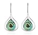 925 Sterling Silver Abalone Shell Teardrop Minimalist Nature Inspired Pear Shape Drop Earrings