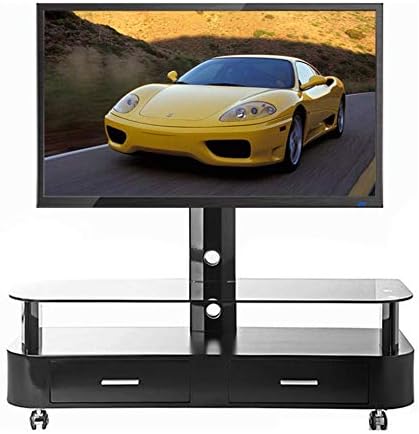 KBKG821 Rolling TV Stand Mobile Universal TV Cart Rolling Trolley Mount W/Wheels And Adjustable Shelf For 32-65 Inch LED LCD OLED Flat Screen, Plasma TVs TV Monitors