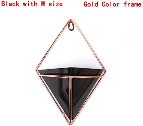 SMALLMOON Hanging Flower Basket Geometric Hanging Flower Pots Holder Garden Succulent Plants Hanger For Succulent Cacti Home Wall Decorations White M