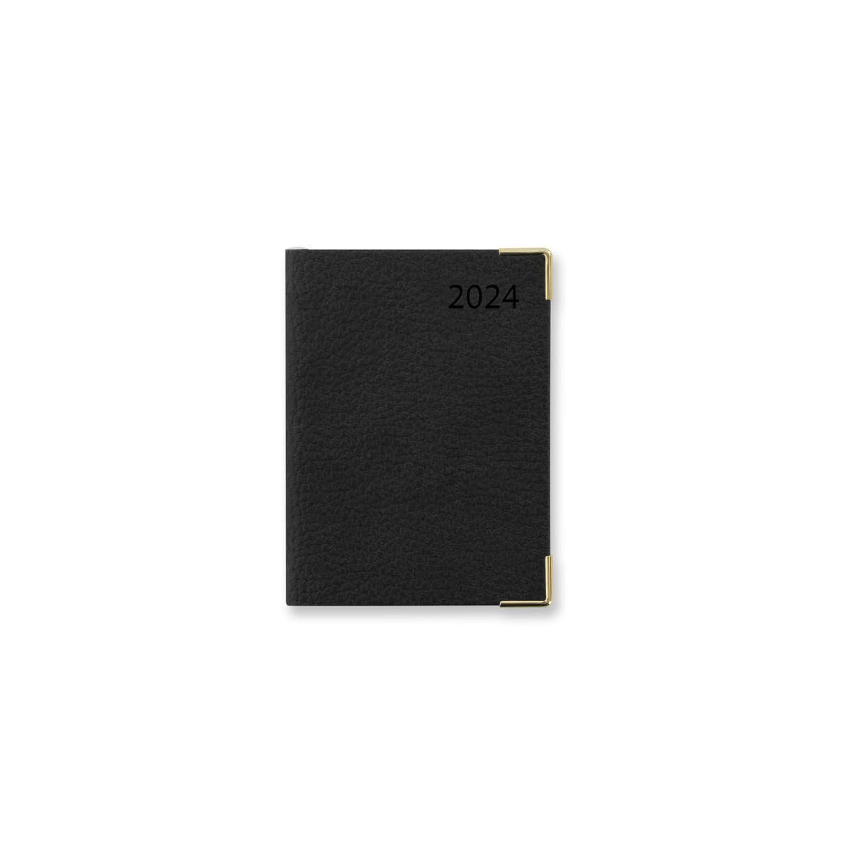 Letts Connoisseur Mini Pocket week to view 2024 diary - black