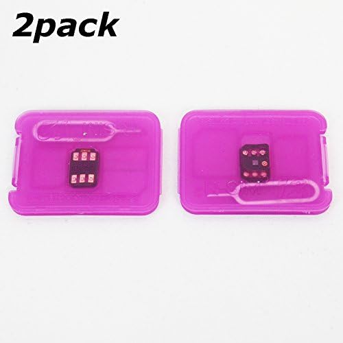 WADJET 2pack RSIM 12 Newest 2018 R-SIM Nano Unlock Card, R-SIM 12 Smart 4G Card Unlock Card Adapter Converter Kits with Tools for IPhoneX 8P 8 7P 7 6SP 6P 6S 6 5C 5S 5