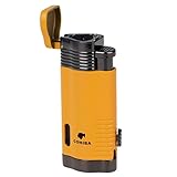 Cohiba Windproof Lighter Gas Lighter Cigarette Lighter Torch Lighter Jet Blue Triple Flame Refillable Inflatable Cigar Lighter D0351