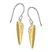 Silpada 'on Point' Triangular Drop Earrings with 5/8 ct Cubic Zirconia in Sterling Silver & Brass